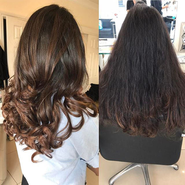 full head highlights before and after
